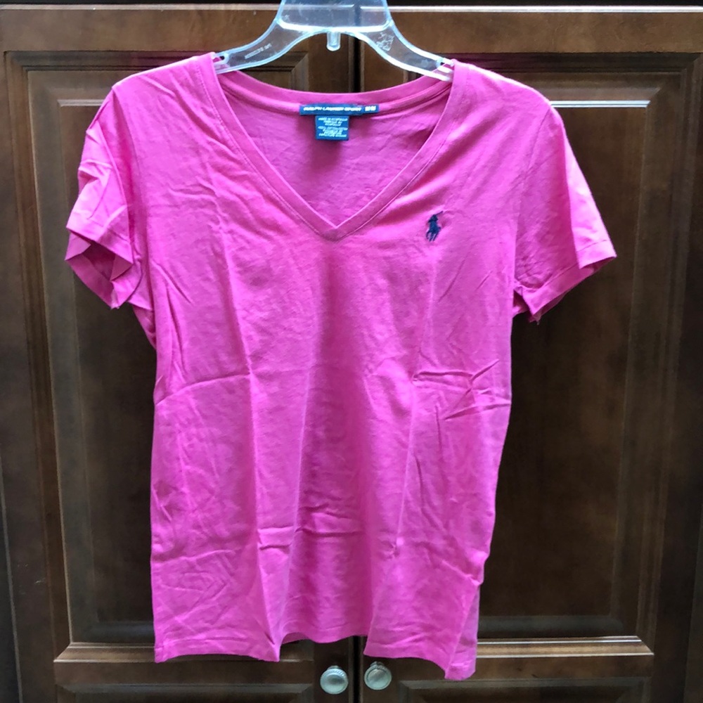 Pink Ralph Lauren v neck